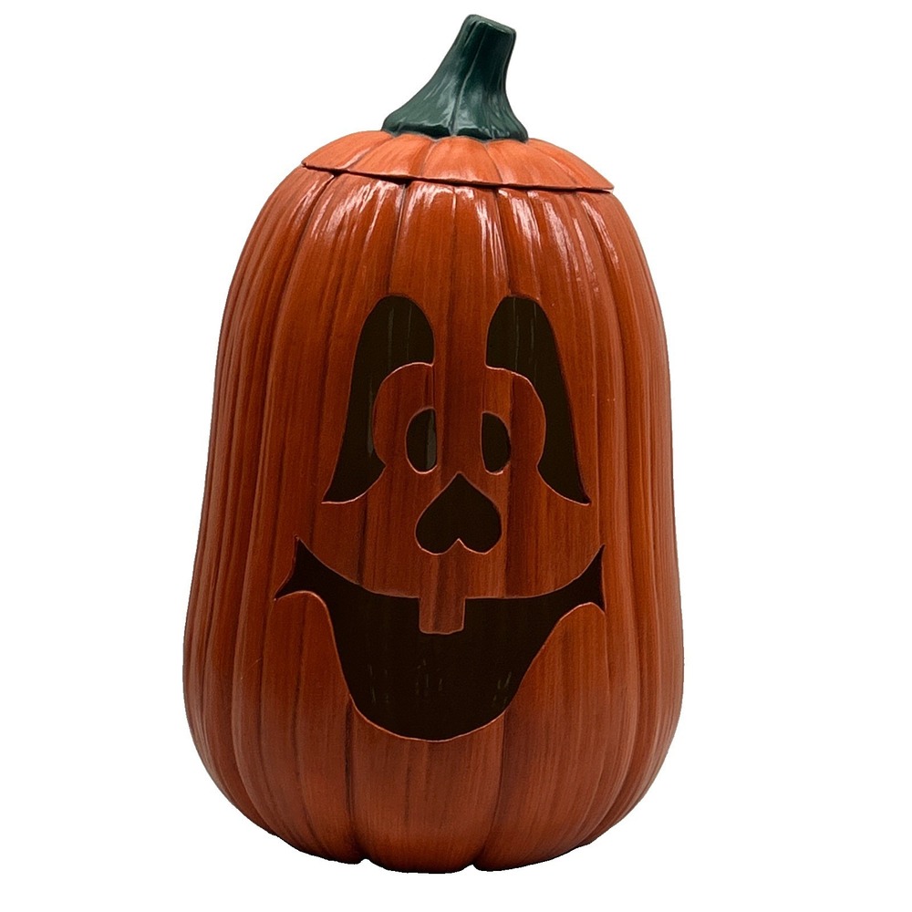 Vintage Scioto Ceramic Jack O Lantern Pumpkin 12" Halloween Handmade Signed